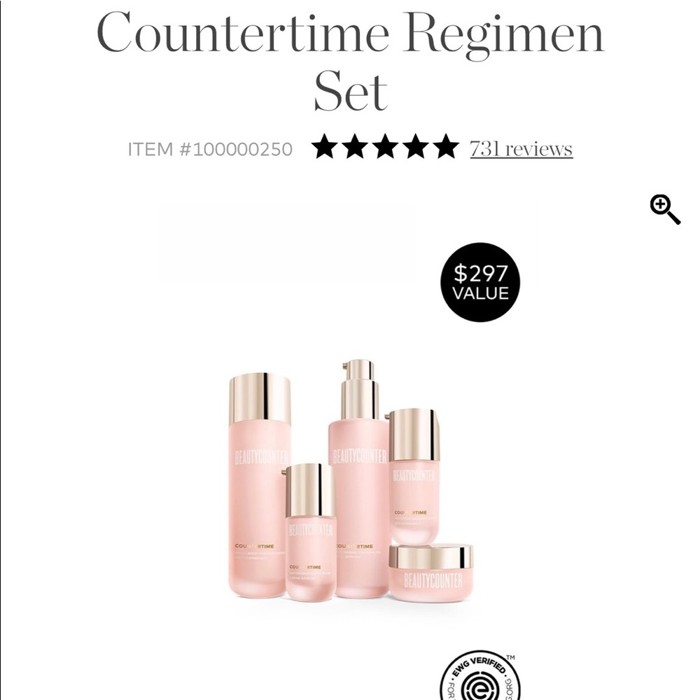 Beauty counter Countertime Regime set